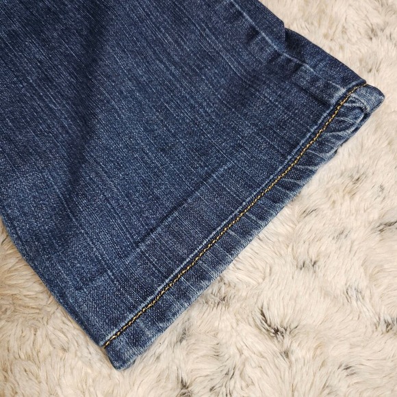 Haksever Medium Wash Boot Cut Mid Rise Jeans Hemmed 34x34 hemmed to 31 - Picture 14 of 15